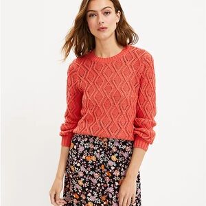 Women’s coral knit sweater